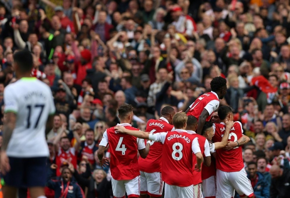 Arsenal took three golden points against Tottenham away. AFP
