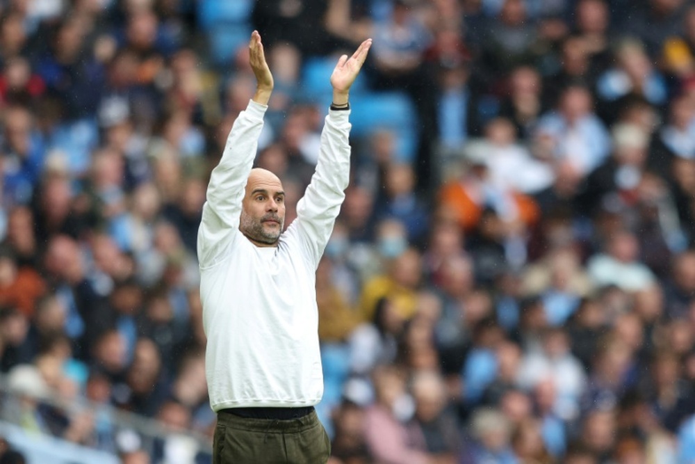 Pep Guardiola said Txiki Begiristain is the reason he has been at Man City so long. AFP