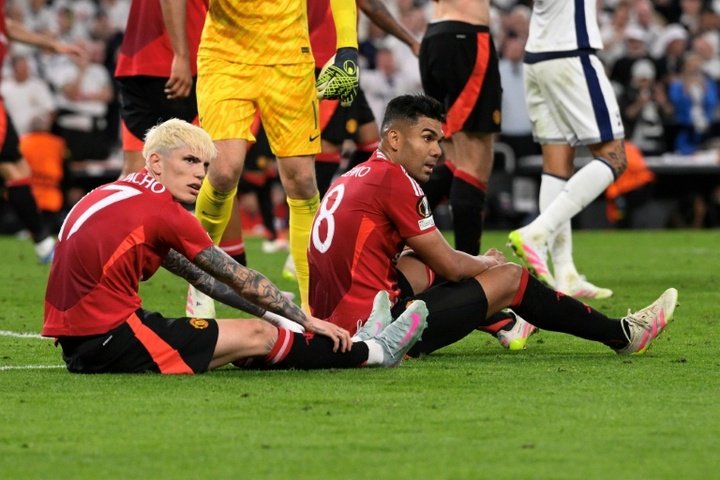 Alejandro Garnacho left his future at the club up in the air. AFP