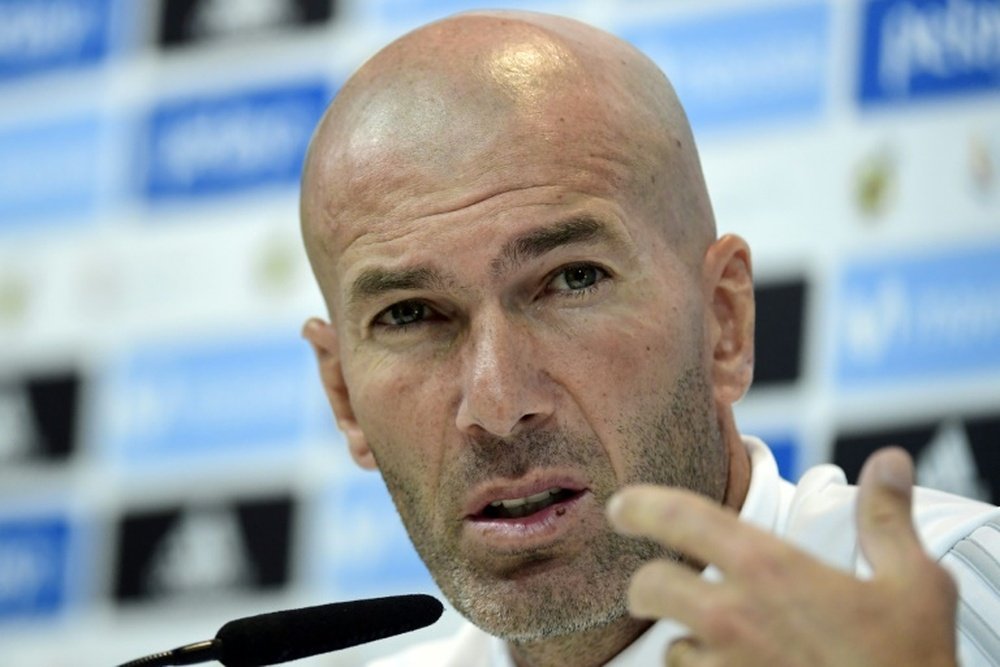 Zidane afirmó que Cristiano está feliz en el Madrid. AFP