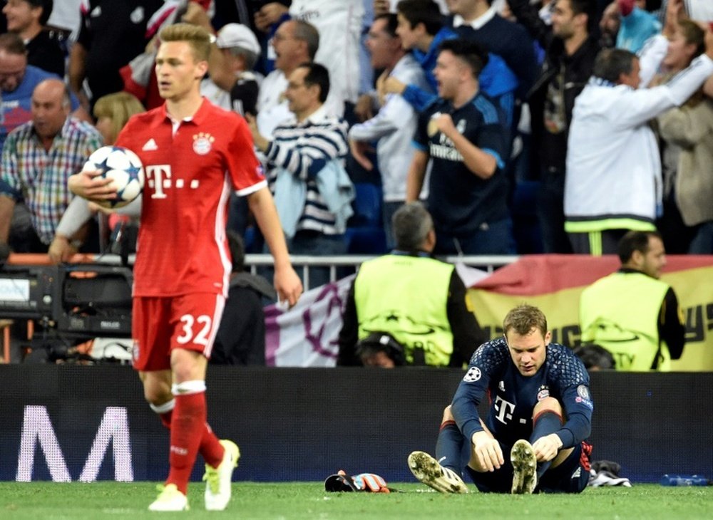 El Bayern camina cabizbajo tras la eliminación europea. AFP