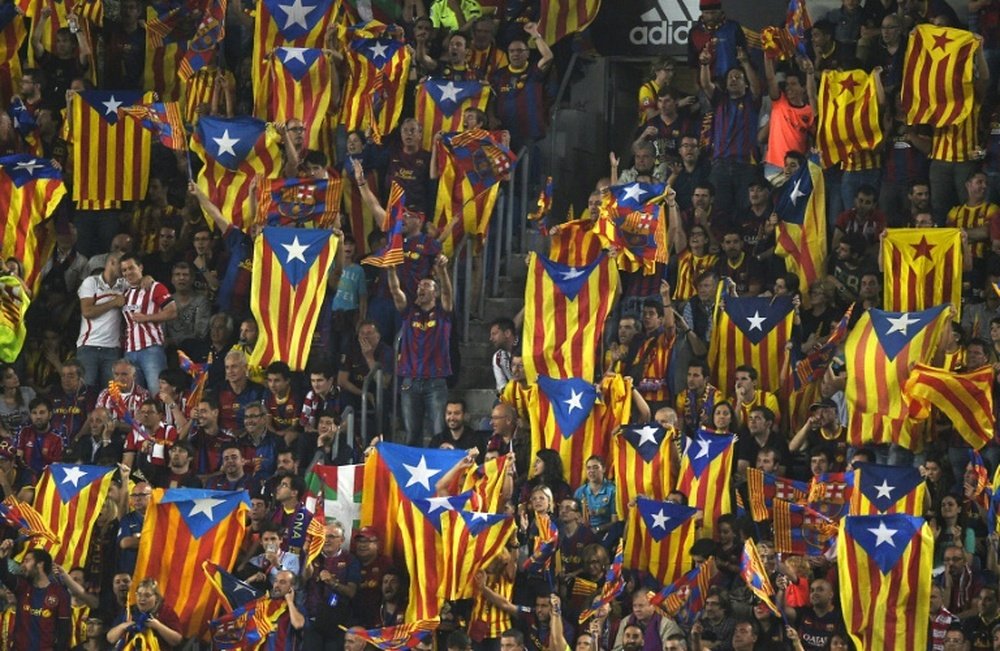 The Catalan estelada -- which differentiates from the red and yellow Catalan flag by the presence of a five-pointed star within a blue triangle -- has in recent years become a symbol of the independence movement within Catalonia