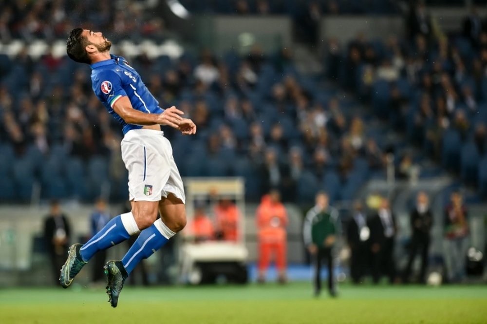 Graziano Pelle, pictured on October 13, 2015, scored a brace for Southamption against Stoke City