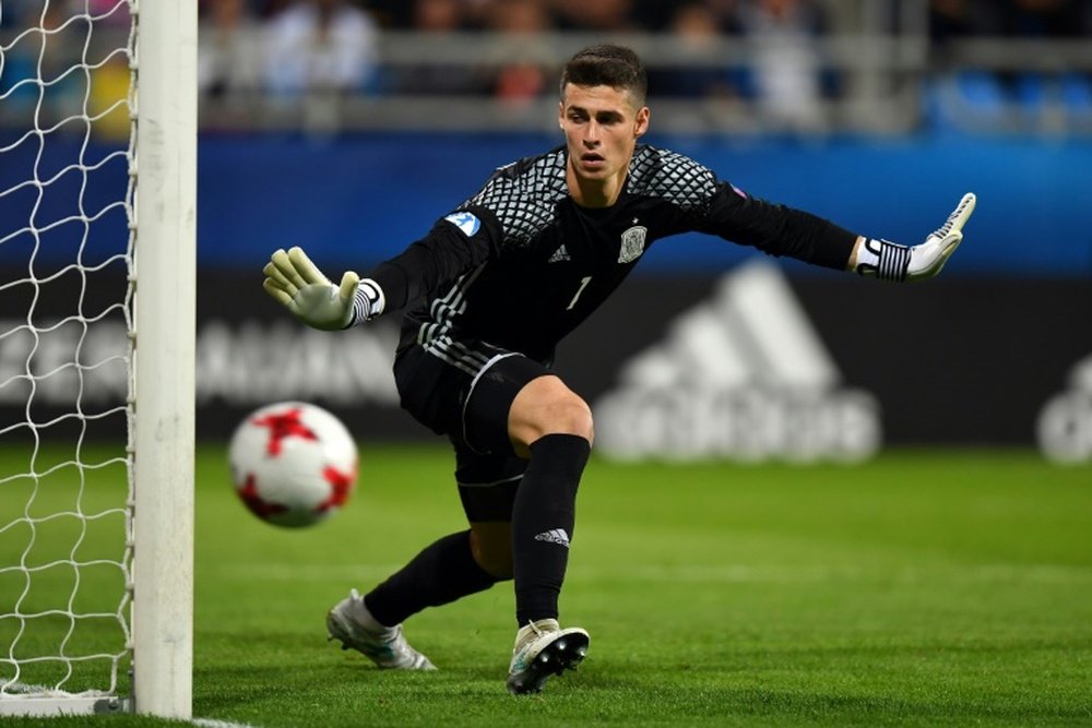 Alumnia isn't sure whether Kepa is capable of playing for Real Madrid quite yet. AFP