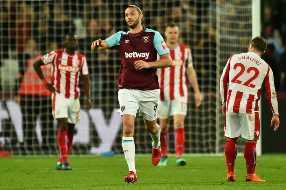 Andy Carroll has been sidelined with an ankle injury. AFP