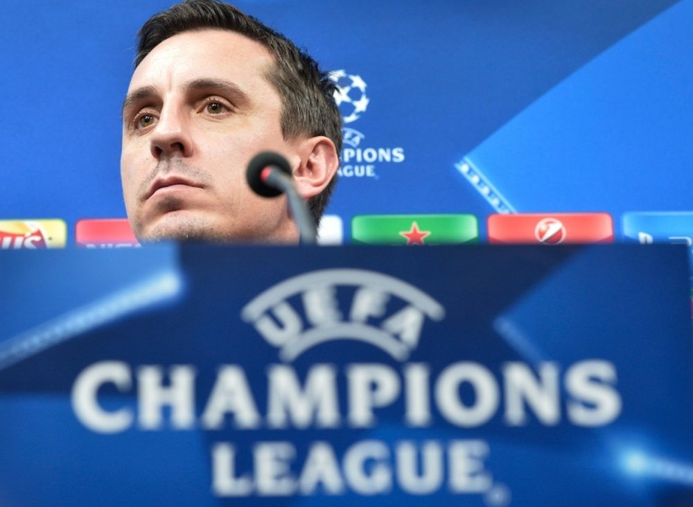 Valencias coach Gary Neville, pictured on December 8, 2015, has already made a good impression with the Valencia fans as he opened up his first full training session to the supporters on Monday with thousands in attendance