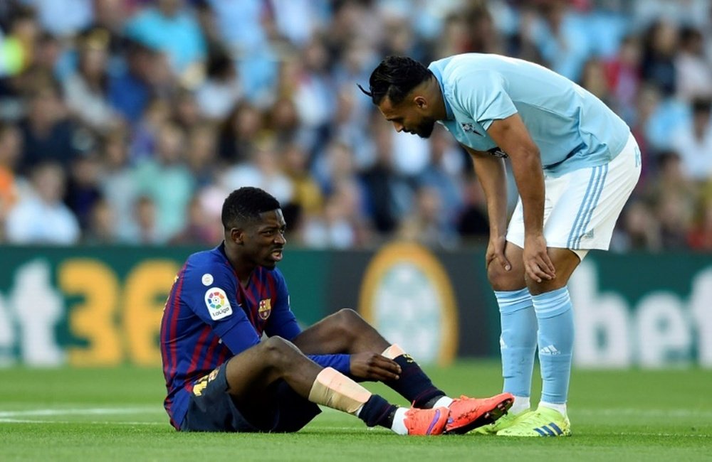 El Barcelona no quiere perder a Dembélé de nuevo por una recaída. AFP/Archivo