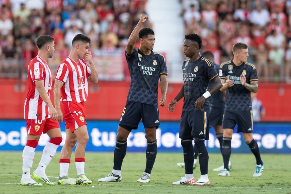 Grâce à Bellingham, le Real Madrid renverse Almería. afp