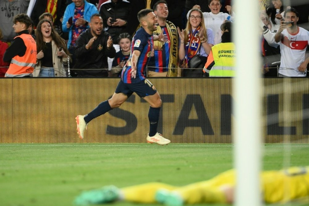 Jordi Alba scored the opener in the 86th minute. EFE
