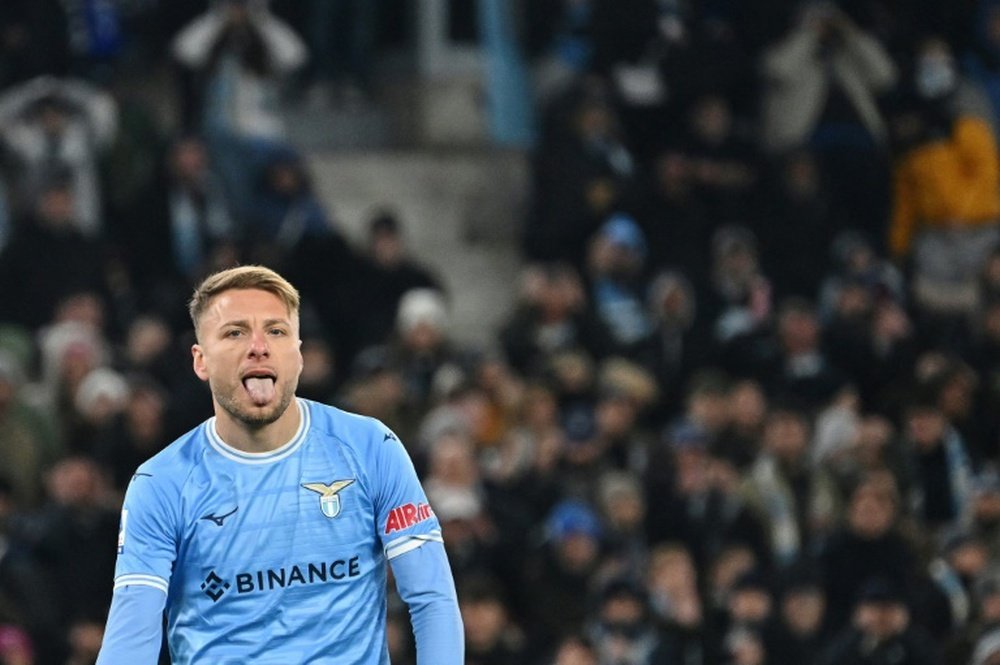 Immobile marcó un doblete para la Lazio. AFP