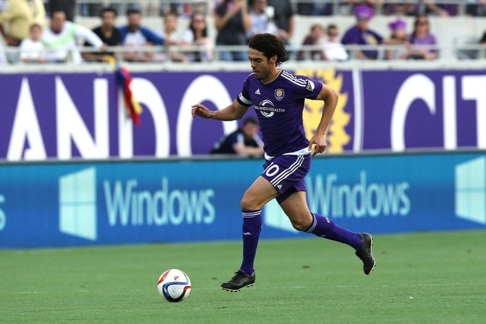 Kaka #10 of the Orlando City SC controls the ball during an MLS soccer match between the New York City FC and the Orlando City SC on March 8, 2015 in Orlando, Florida