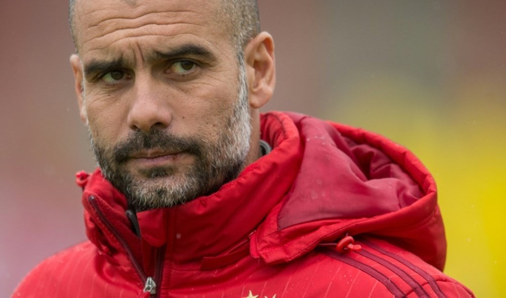 Bayern Munich coach Pep Guardiola pictured at a training session on February 3, 2016
