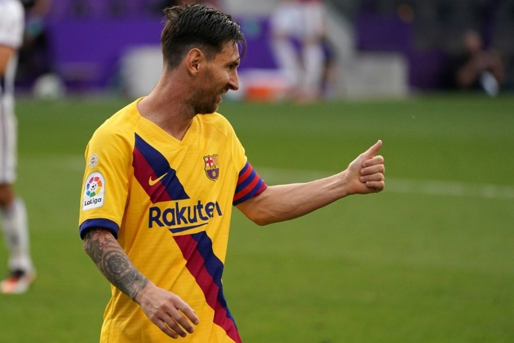Leo Messi prácticamente no ha visto puesta pospandemia. AFP