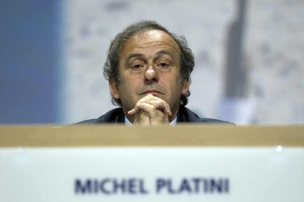 UEFA president Michel Platini attends the 61st FIFA congress at the Zurich Hallenstadion in Zurich on June 1, 2011