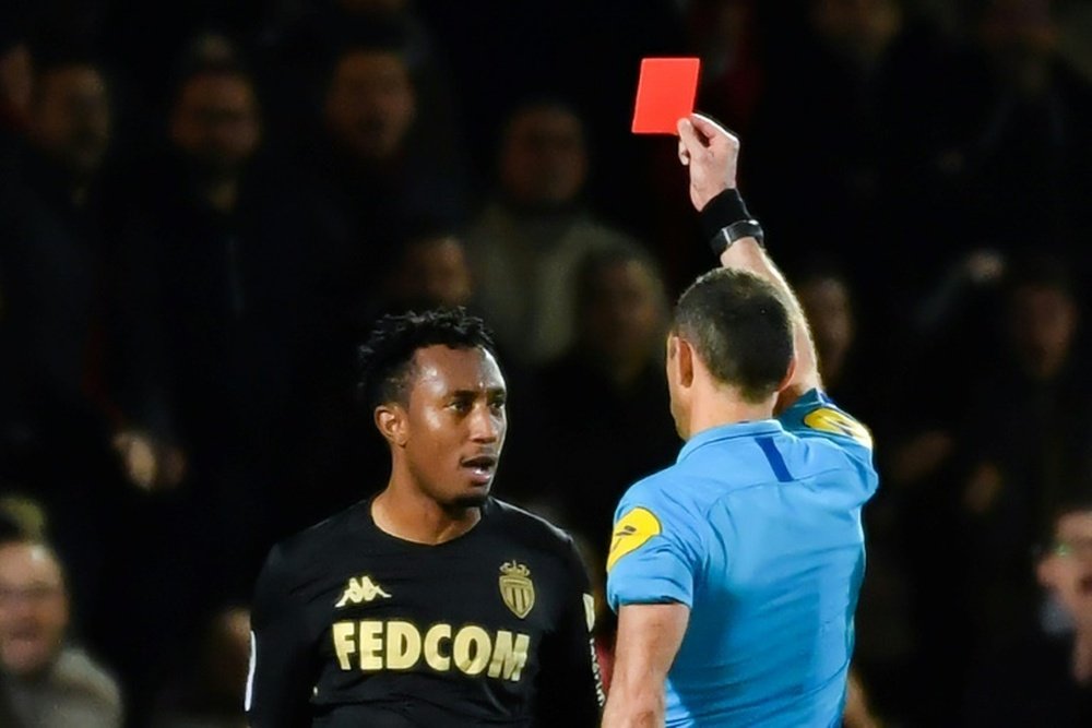 Gelson Martins lost his head after seeing red at Nimes. AFP