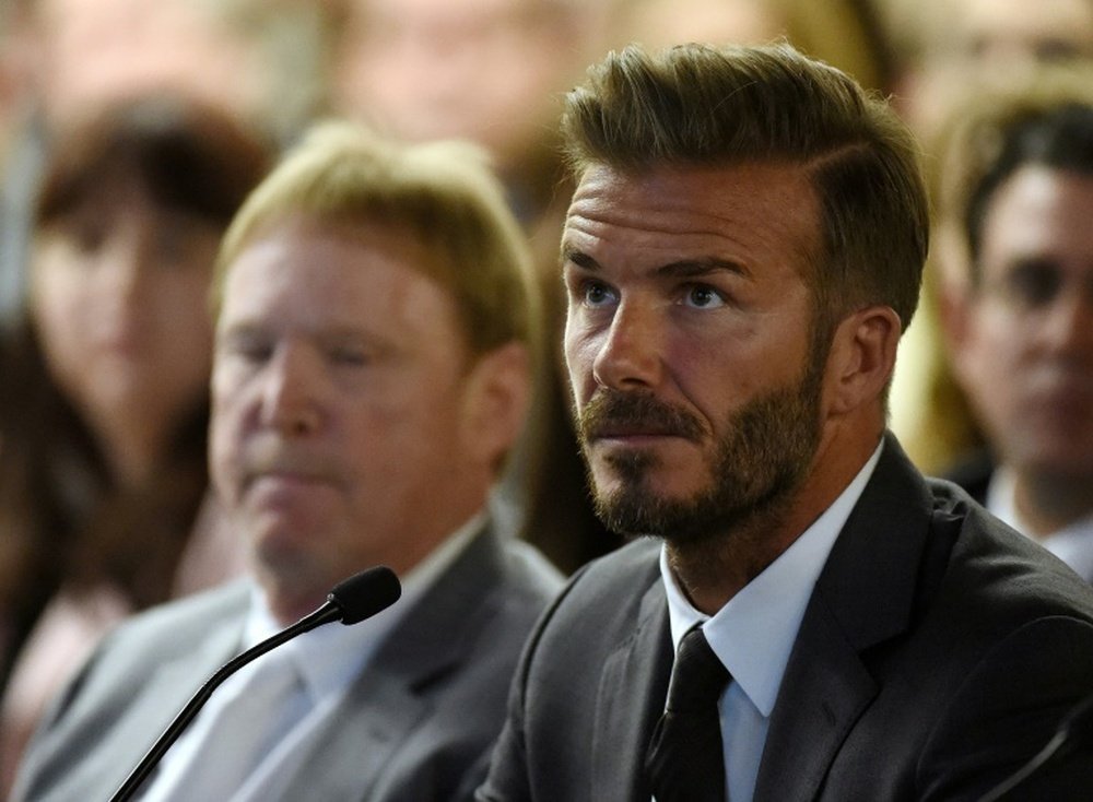 David Beckham, pictured in April 2016. AFP