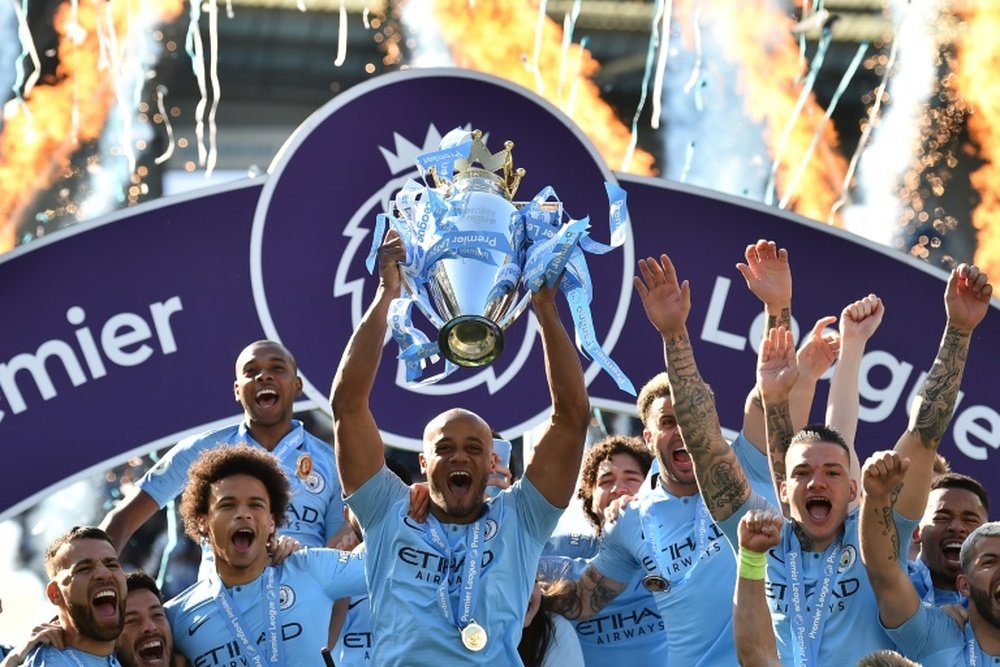 O City poderá participar das próximas edições da Champions League. AFP