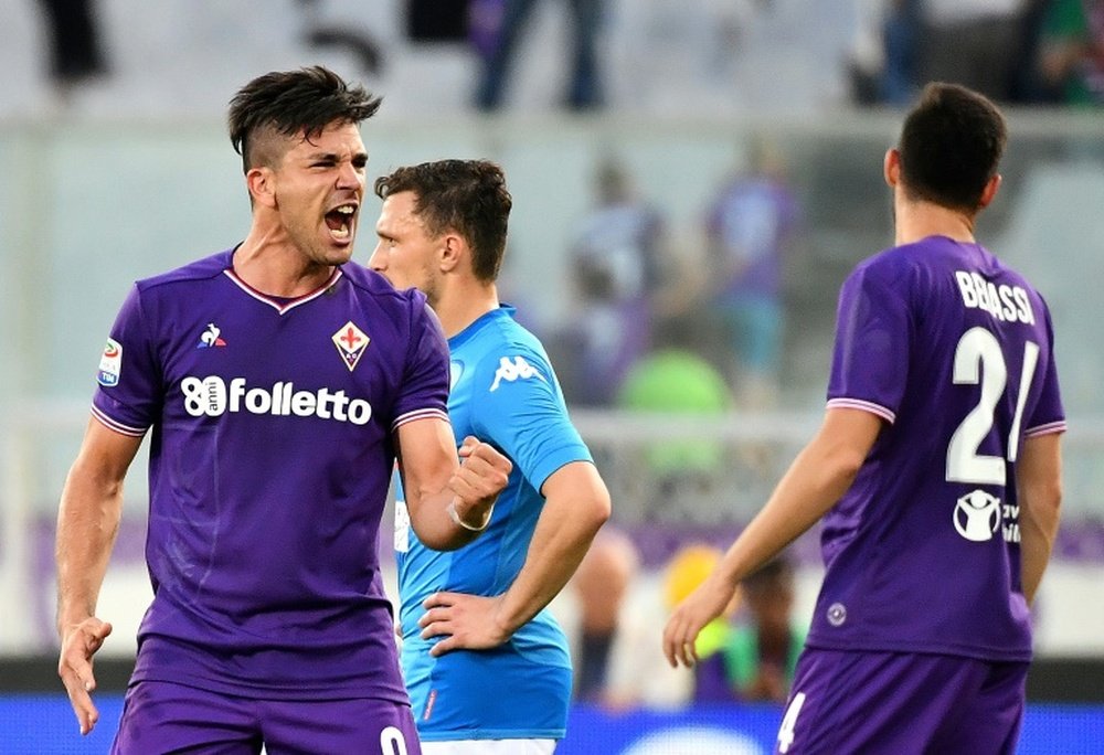 Giovanni Simeone pourrait quitter Fiorentina. AFP