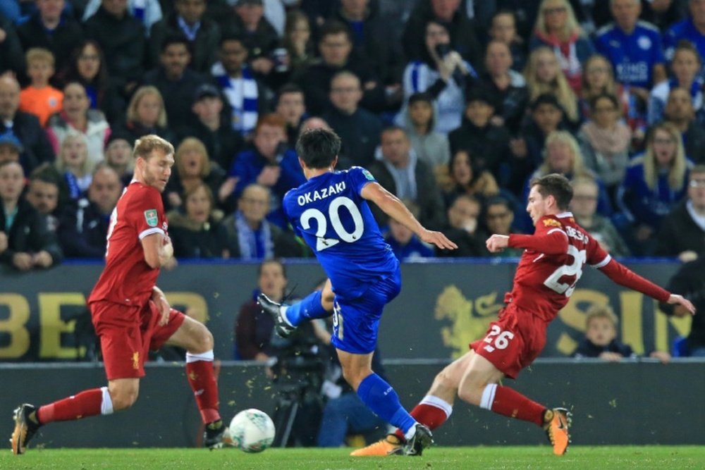 Liverpool were dumped out of the EFL Cup by Leicester. AFP