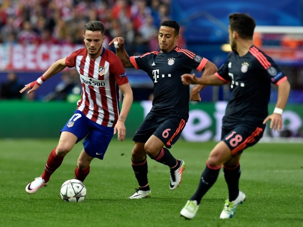 Saúl Ñíguez anotó uno de los goles del año ante el Bayern de Múnich. AFP