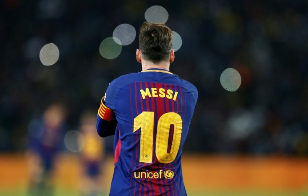 Leo Messi, o rei do Camp Nou. AFP