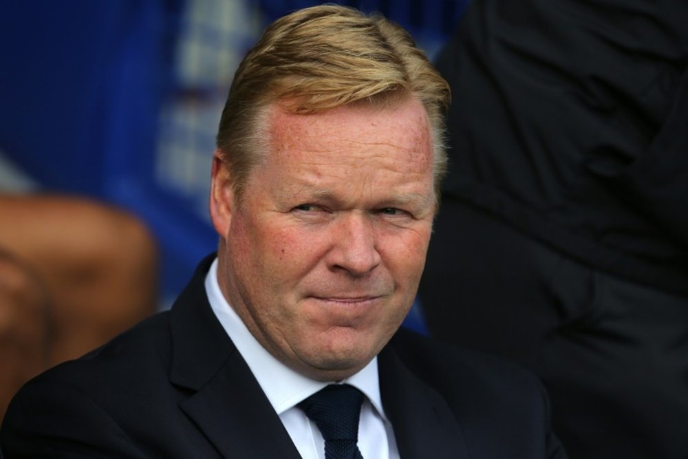 El técnico del Everton, Ronald Koeman. AFP