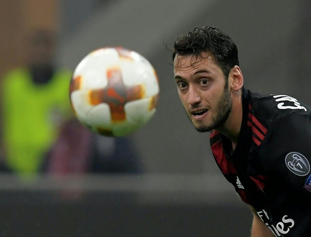 Hakan Calhanoglu could leave Milan this summer. AFP