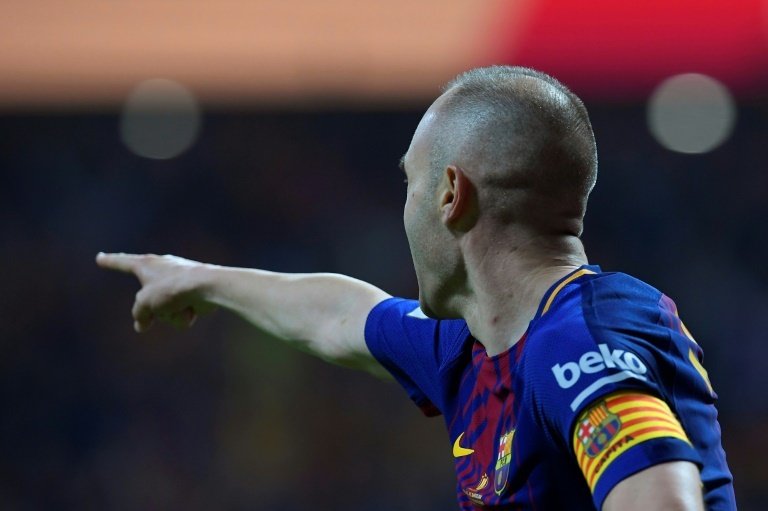 Iniesta could well leave Barcelona at the end of the season. AFP
