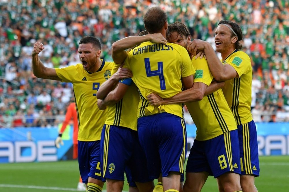 Suecia juega los cuartos de final ante Inglaterra. AFP