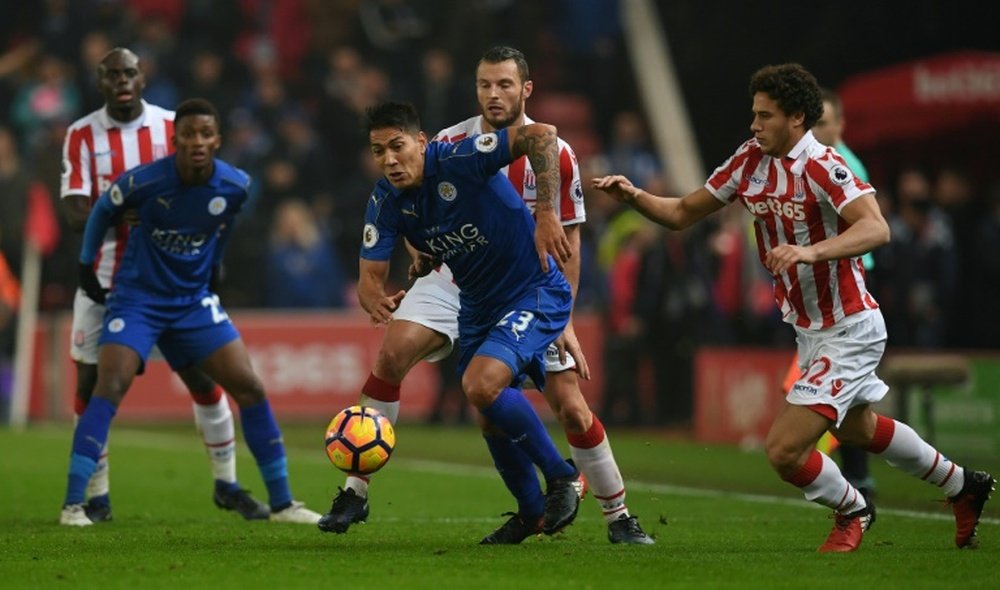 Leicester's anger inspired them to fight back to draw with Stoke CIty. AFP