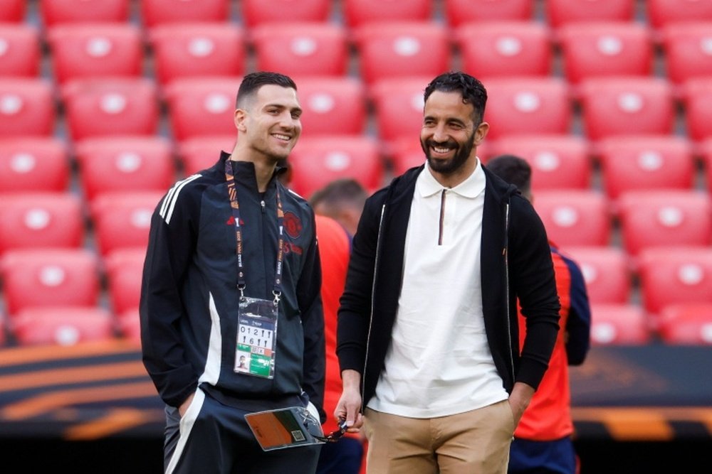 Amorim, en la previa de la final de Europa League. AFP