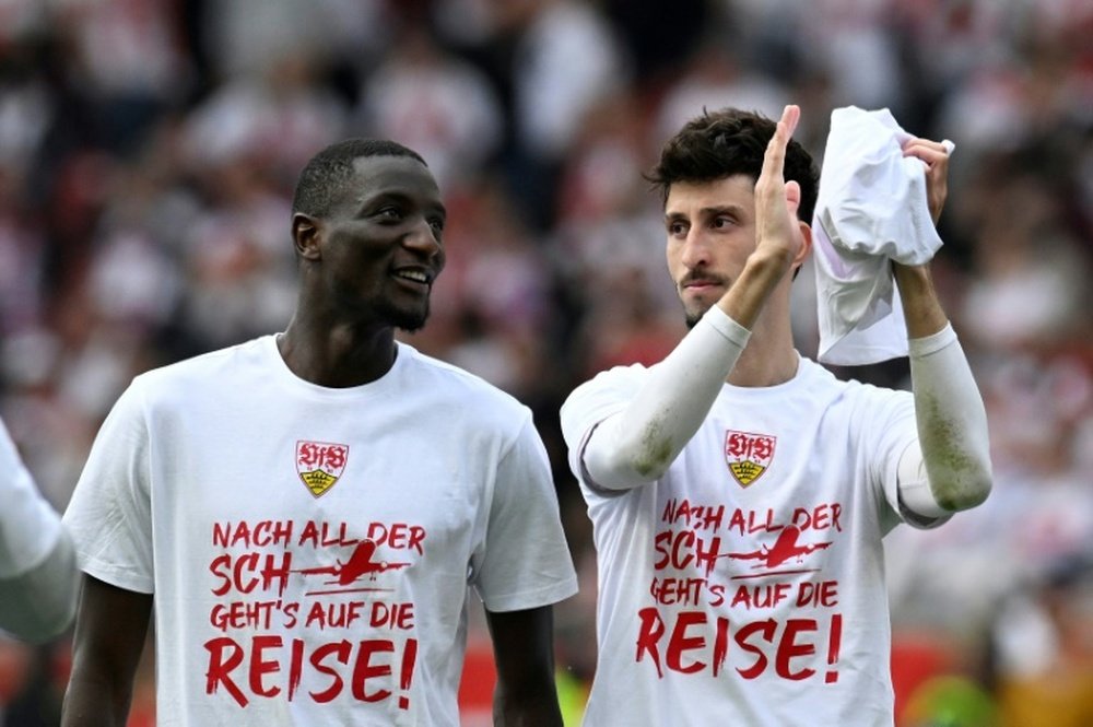 Guirassy (L) will play for Dortmund next term. AFP