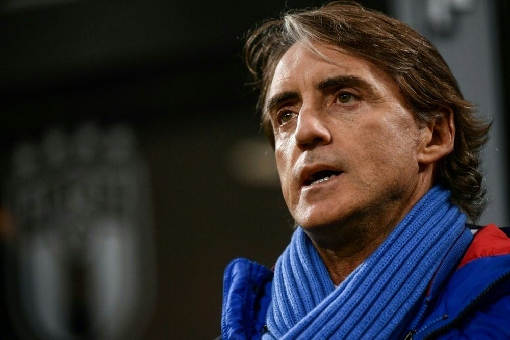 Mancini se mostró optimista a la par que crítico. AFP