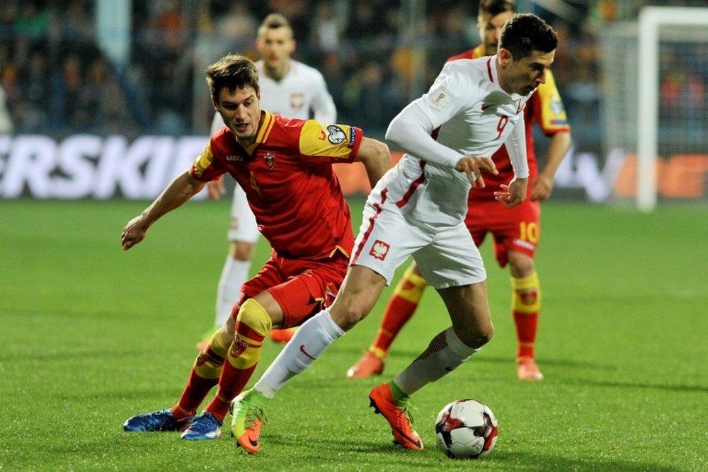 Nikola Vukcevic es un fijo con la Selección de Montenegro. AFP