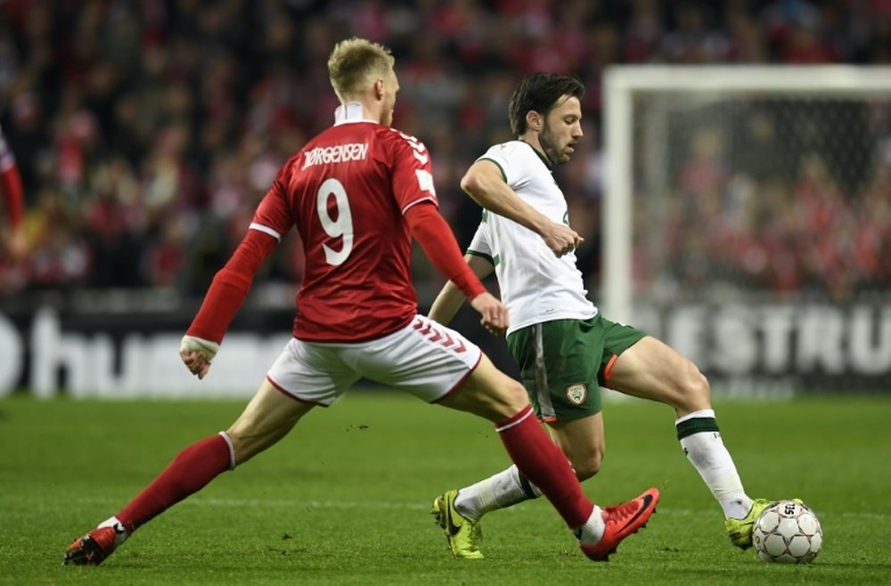 Dinamarca e Irlanda se jugarán la plaza en Rusia en Dublín. AFP