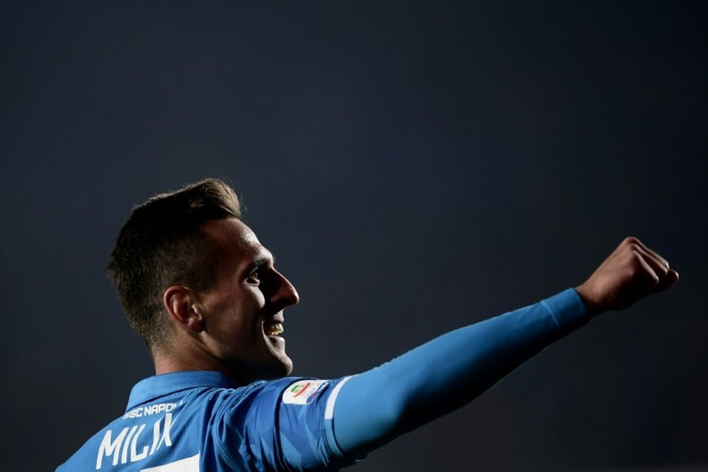 El postrero gol de Milik dio la victoria al Nápoles. AFP