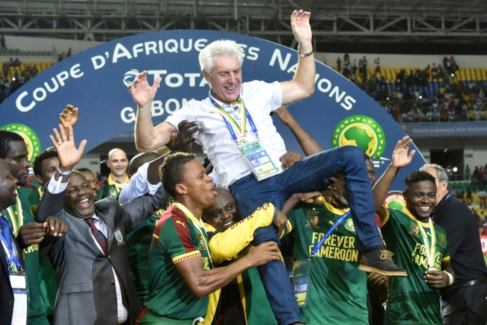Hugo Broos led Cameroon to the Africa Cup of Nations title. AFP