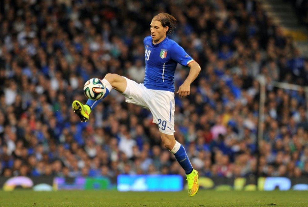 Italys defender Gabriel Paletta controls the ball during a 2014 international friendly against the Republic of Ireland at Craven Cottage in London