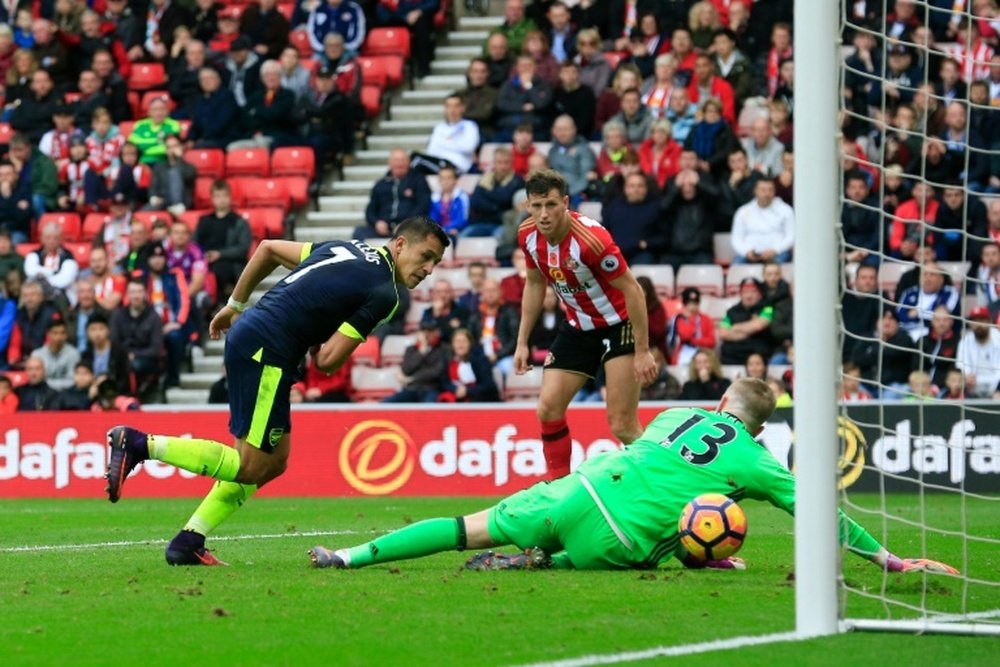 Alexis Sanchez scored against Sunderland back in October. AFP