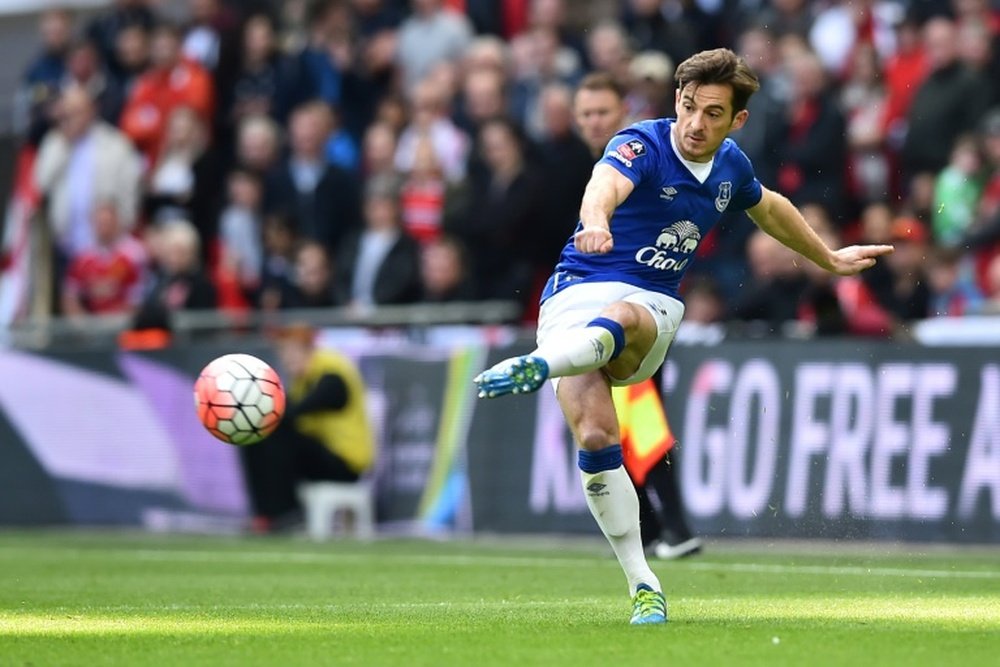 Leighton Baines says Everton have great strength in depth. AFP