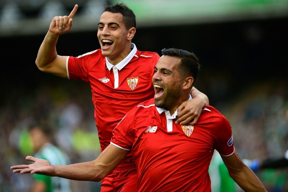 Sevilla beat rivals Betis to go joint top. AFP