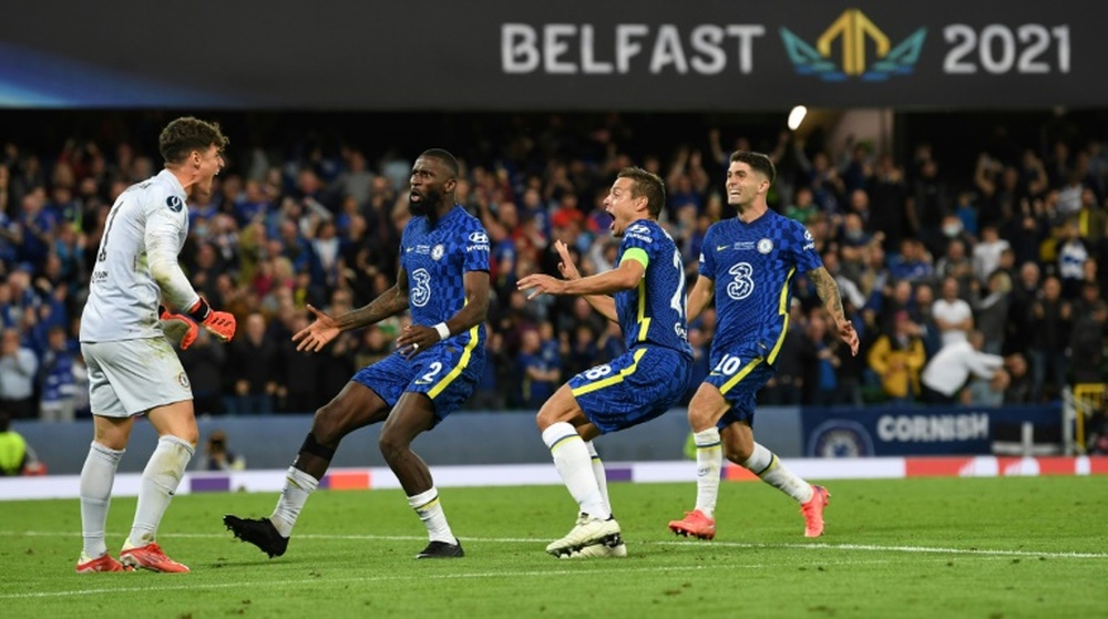 Kepa saved the decisive spot-kick in the shoot-out to crown Chelsea champions. AFP