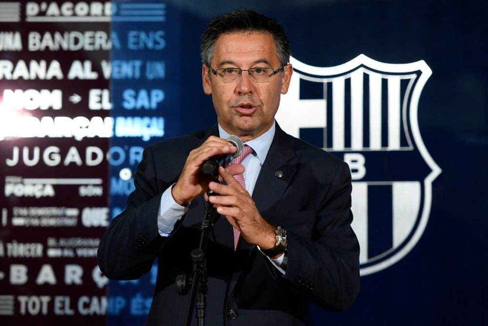 O Barça quer suspender a partida. AFP