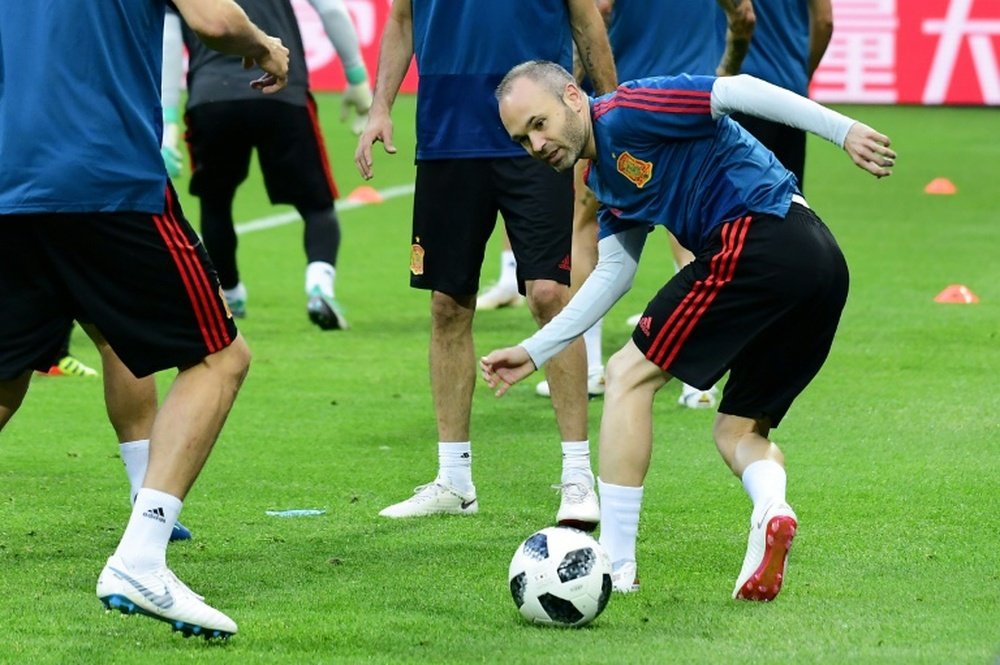 Iniesta is confident of victory. AFP