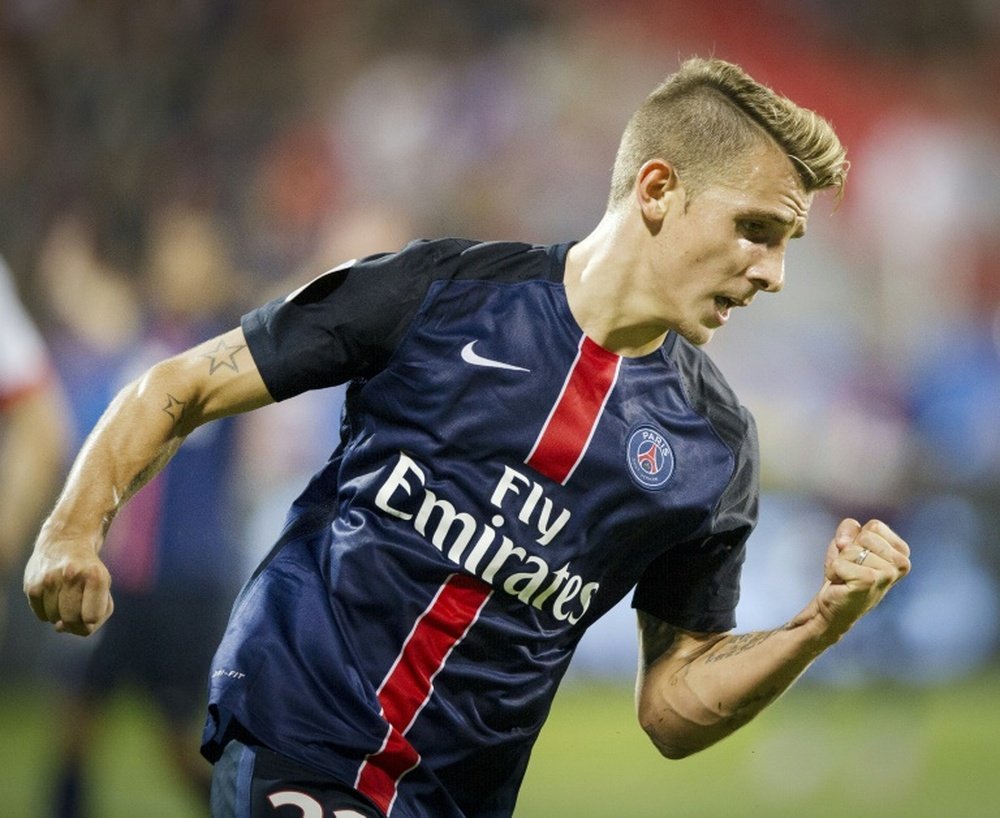 Le joueur français digne au PSG avant d'être prêté à l'AS Rome. AFP