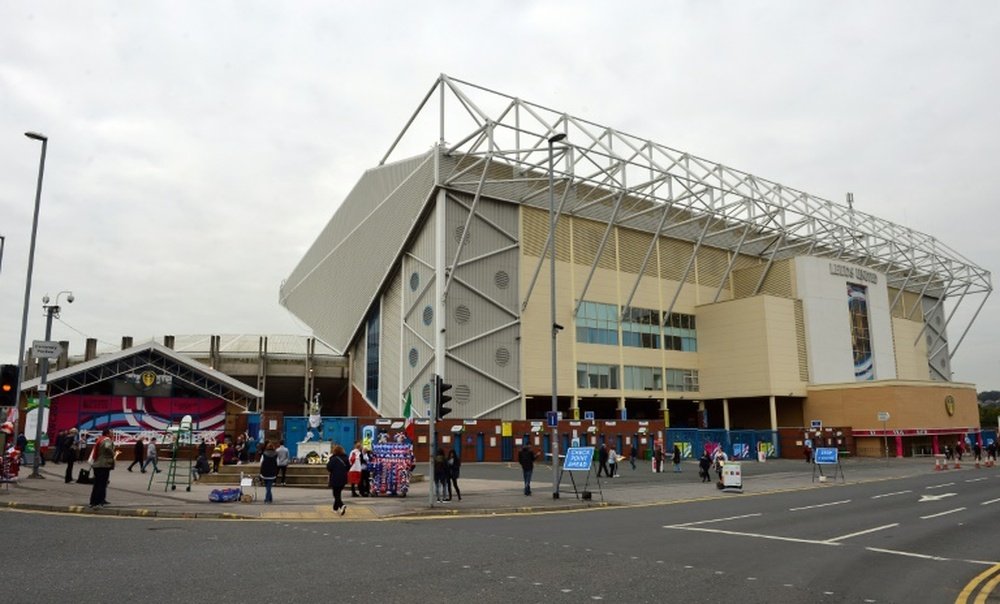 Leeds fans were censored by 'Sky Sports' for obscene chanting. AFP