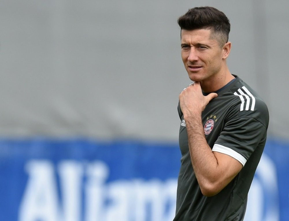 Lewandowski wants Bayern to sign a young striker as back up to him. AFP