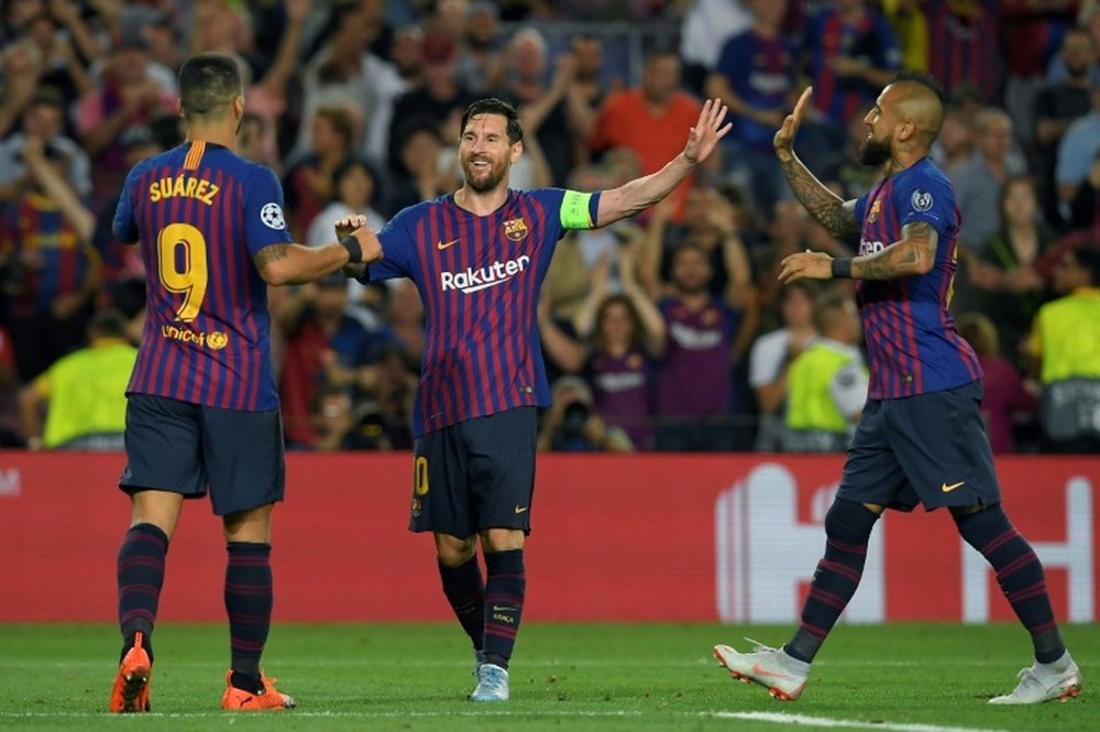 Messi volvió a marcar de penalti. AFP