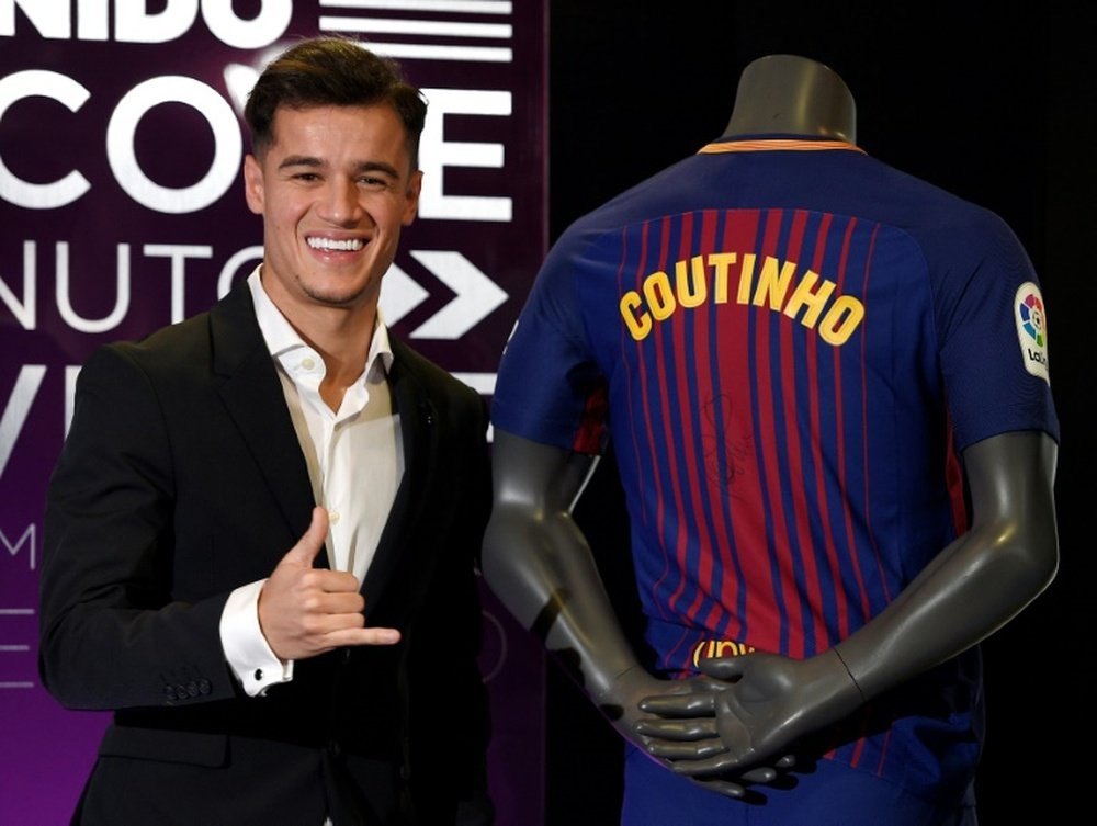 New Barcelona signing Coutinho thanked Gerrard for his help at Liverpool. AFP