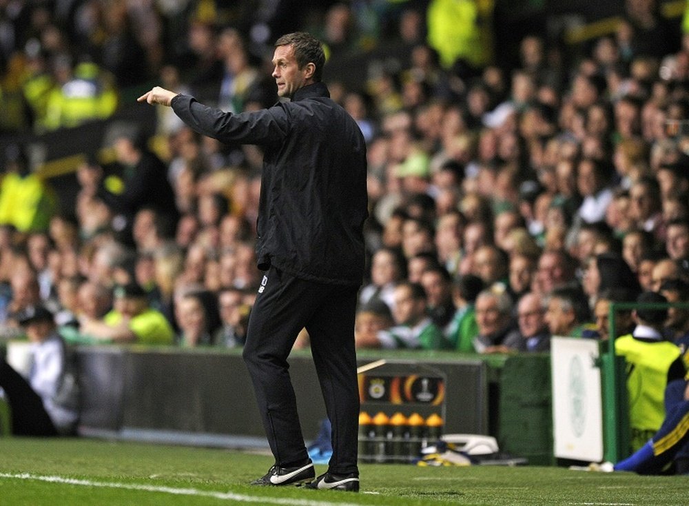 Celtics manager Ronny Deila, seen during an UEFA Europa League match at Celtic Park in Glasgow, on October 1, 2015
